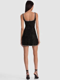 Alice and Olivia EVE EMBELLISHED MINI DRESS