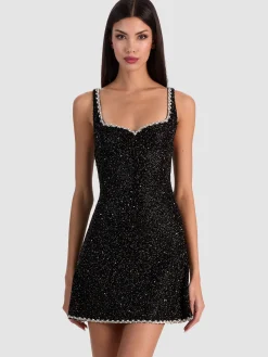 Alice and Olivia EVE EMBELLISHED MINI DRESS