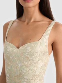 Alice and Olivia EVE EMBROIDERED MINI DRESS