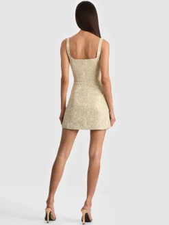 Alice and Olivia EVE EMBROIDERED MINI DRESS