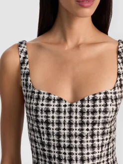 Alice and Olivia EVE TWEED MINI DRESS