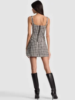Alice and Olivia EVE TWEED MINI DRESS