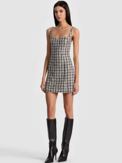 Alice and Olivia EVE TWEED MINI DRESS