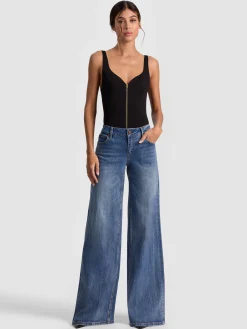 Alice and Olivia EVE ZIP FRONT BODYSUIT