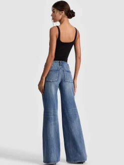 Alice and Olivia EVE ZIP FRONT BODYSUIT