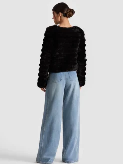 Alice and Olivia FAWN FAUX FUR JACKET