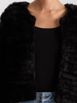 Alice and Olivia FAWN FAUX FUR JACKET