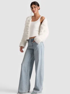 Alice and Olivia FAWN FAUX FUR JACKET