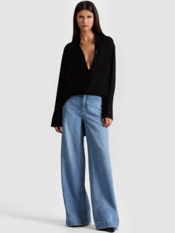 Alice and Olivia FINELY OVERSIZED BUTTON DOWN