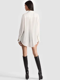 Alice and Olivia FINELY OVERSIZED BUTTON DOWN