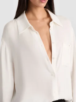 Alice and Olivia FINELY OVERSIZED BUTTON DOWN