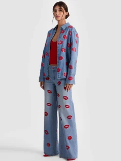 Alice and Olivia FINELY OVERSIZED BUTTON DOWN