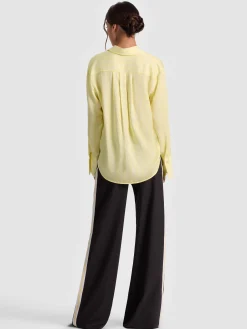 Alice and Olivia FINELY PINSTRIPED BUTTON DOWN