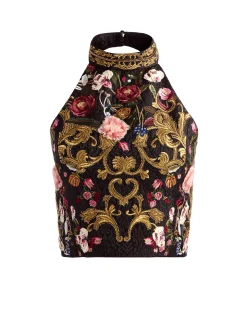 Alice and Olivia GATZ EMBELLISHED TOP