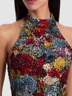 Alice and Olivia GATZ EMBELLISHED TOP