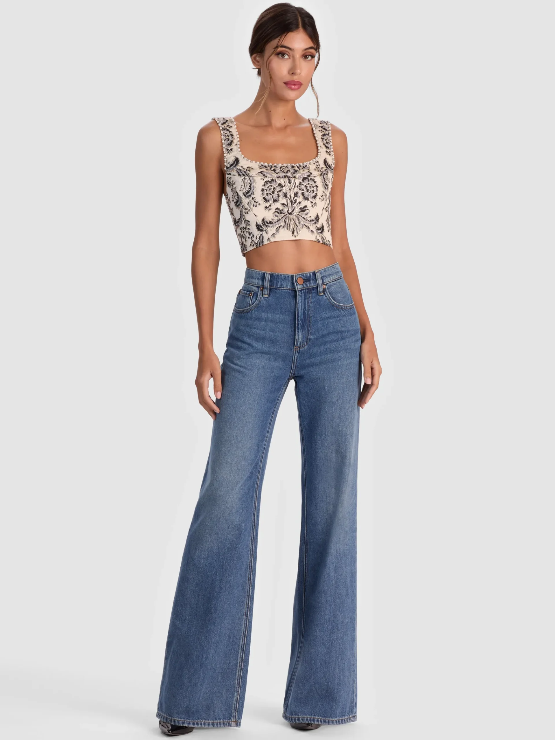 Alice and Olivia GUINEVERE EMBELLISHED BUSTIER