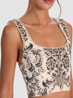 Alice and Olivia GUINEVERE EMBELLISHED BUSTIER