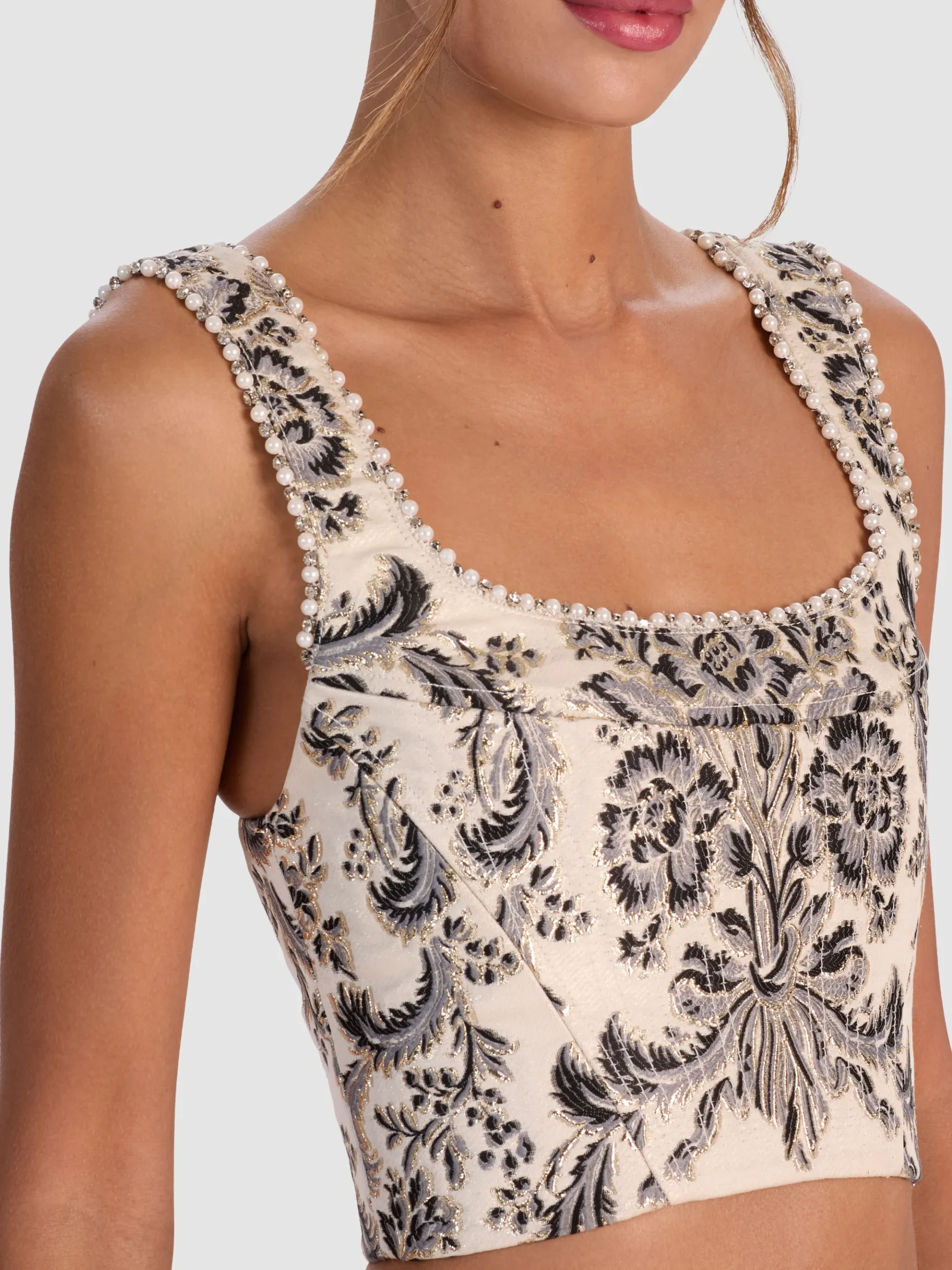 Alice and Olivia GUINEVERE EMBELLISHED BUSTIER