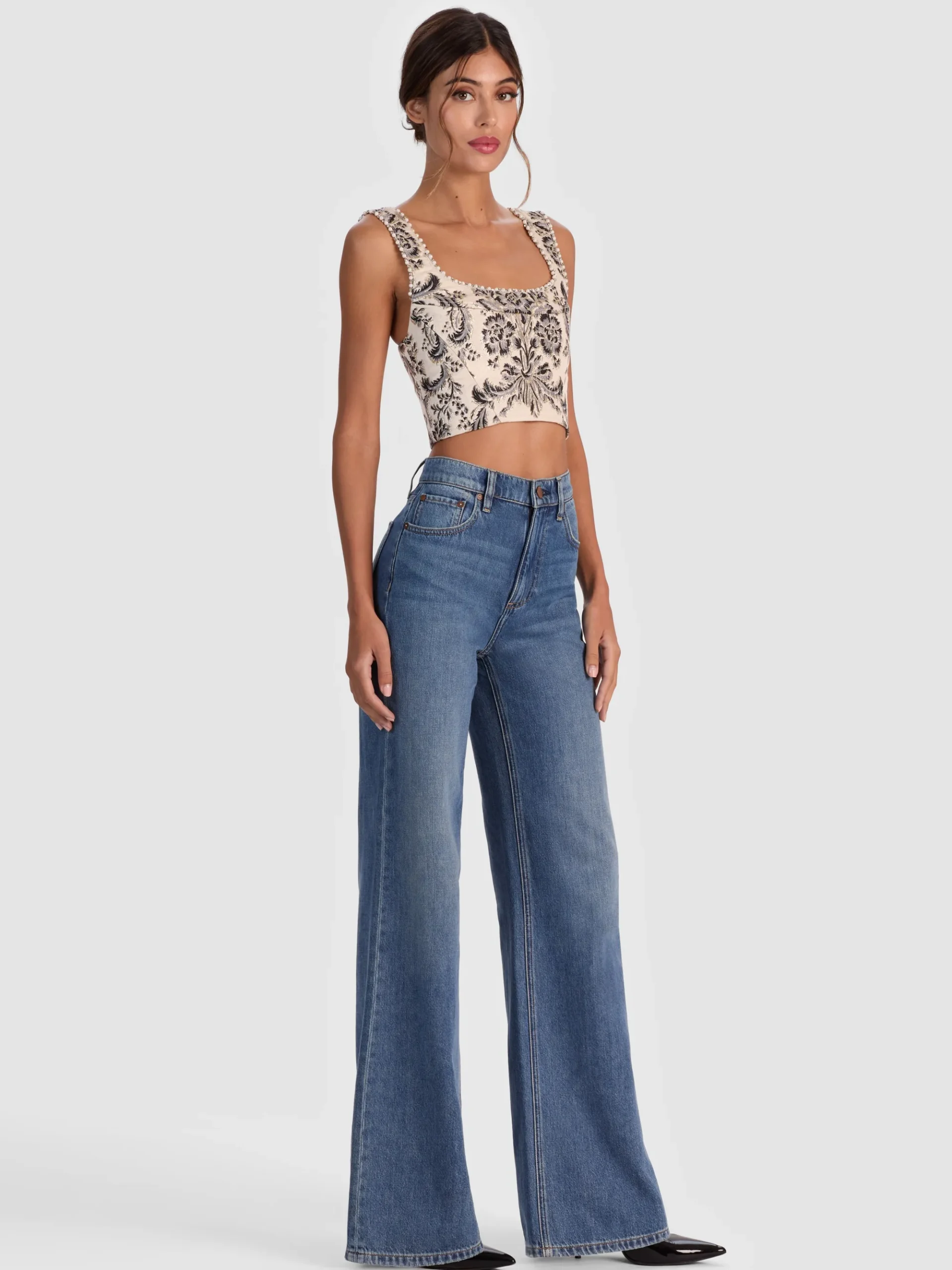 Alice and Olivia GUINEVERE EMBELLISHED BUSTIER