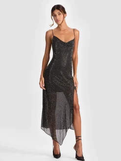 Alice and Olivia HARMONY EMBELLISHED SLIP DRESS