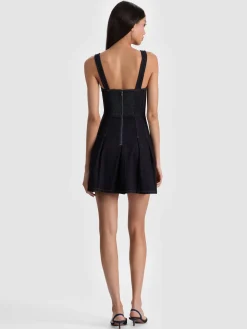 Alice and Olivia HOLLIS DENIM MINI DRESS