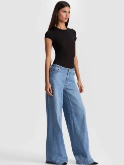 Alice and Olivia HOTTIE SHORT SLEEVE BODYSUIT