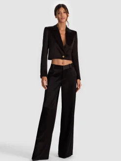Alice and Olivia INES CROPPED BOXY BLAZER
