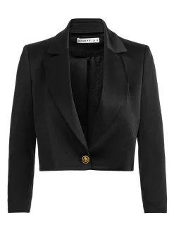 Alice and Olivia INES CROPPED BOXY BLAZER