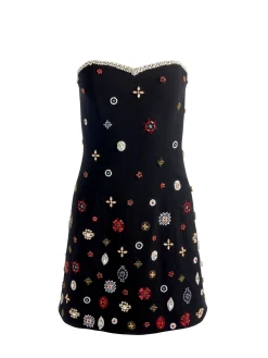 Alice and Olivia IVA EMBELLISHED MINI DRESS
