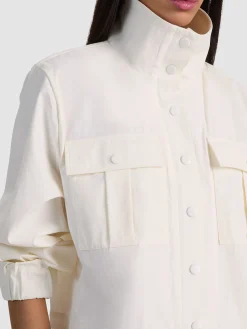 Alice and Olivia JAMES FUNNEL NECK CROPPED PARKA