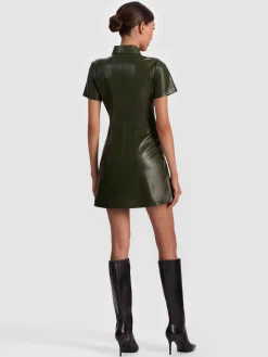 Alice and Olivia JAMIE VEGAN MINI DRESS