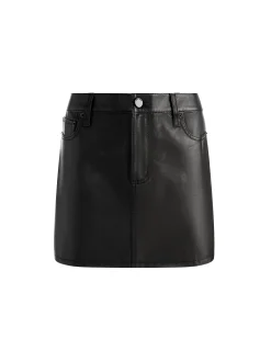 Alice and Olivia JOSS LEATHER MINI SKIRT