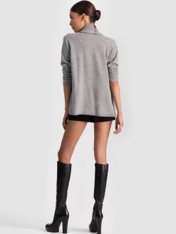 Alice and Olivia JULES CASHMERE DRAPED PULLOVER