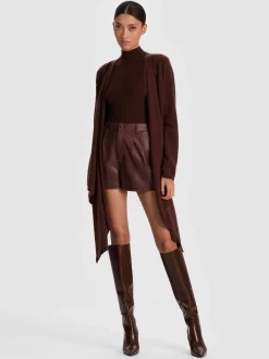 Alice and Olivia JULES CASHMERE DRAPED PULLOVER