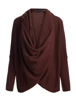 Alice and Olivia JULES CASHMERE DRAPED PULLOVER