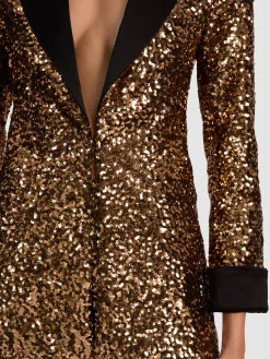 Alice and Olivia JUSTIN SEQUIN BLAZER