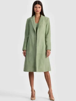 Alice and Olivia KARLEY SUEDE WRAP COAT