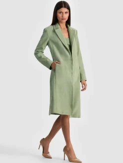 Alice and Olivia KARLEY SUEDE WRAP COAT