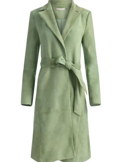 Alice and Olivia KARLEY SUEDE WRAP COAT