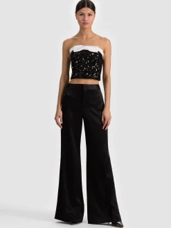 Alice and Olivia KATYA EMBELLISHED BOW TOP
