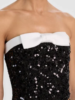 Alice and Olivia KATYA EMBELLISHED BOW TOP