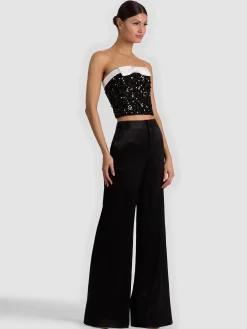 Alice and Olivia KATYA EMBELLISHED BOW TOP