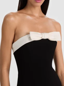 Alice and Olivia KATYA SCULPTED BOW ROMPER