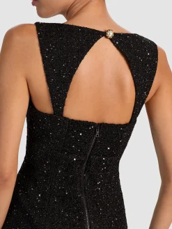 Alice and Olivia KERIA EMBELLISHED TWEED MINI DRESS