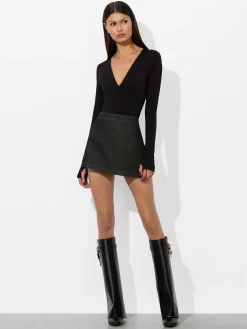 Alice and Olivia LAKELYN DENIM SKORT