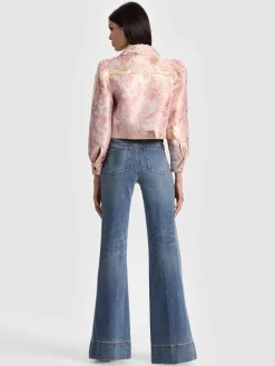 Alice and Olivia LANA PUFF SLEEVE JACKET