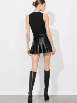 Alice and Olivia LANNA VEGAN MINI SKIRT