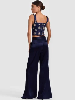 Alice and Olivia LILIANNA EMBELLISHED CORSET TOP