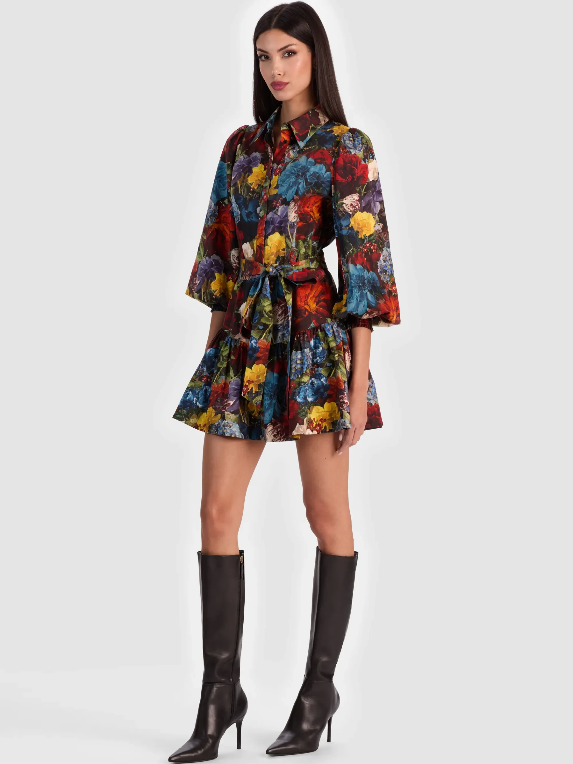 Alice and Olivia LILY MINI SHIRT DRESS