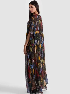 Alice and Olivia LINN CAPE MAXI DRESS